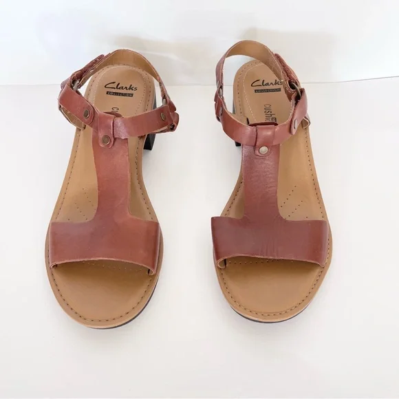 Clark’s Boho Reida Ryan Brown Leather Sandals Women’s Size 8.5 - Picture 3 of 7